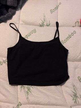 NOBO Black Spaghetti Strap Cropped Camisole